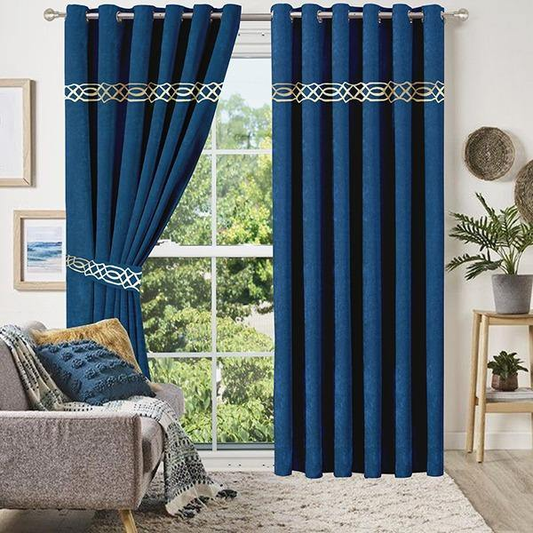 Luxury Velvet Curtain - Teal