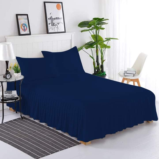Frill Bedsheet - Blue - 3 Pieces