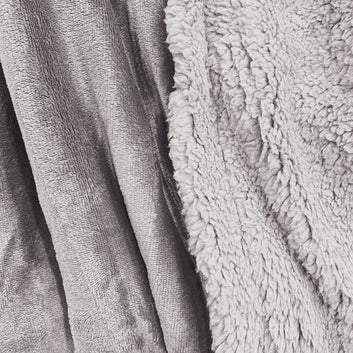 Super Soft Reversible Sherpa Fleece Blanket 350gsm - Dull Brown