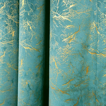 Luxury Sprinkle Design Velvet Curtain - Green