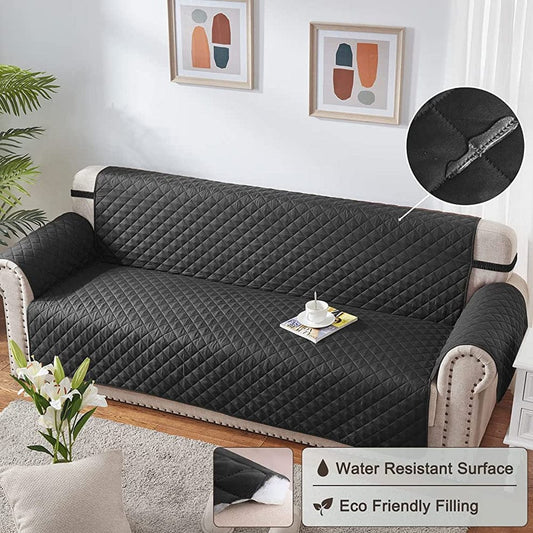Quilted Sofa covers Non-slip _ Black