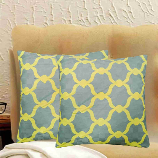 Pack of 2 jacquard printed cushion covers