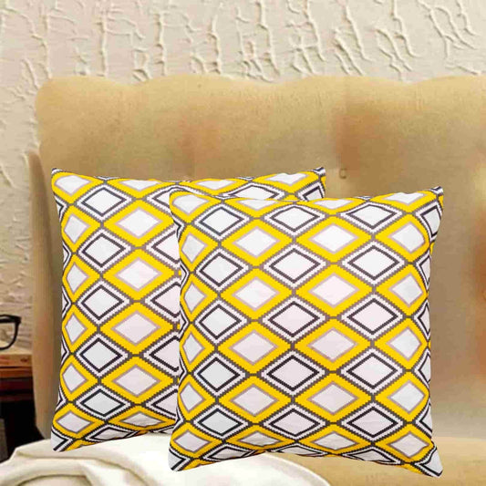 Pack of 2 jacquard printed cushion covers