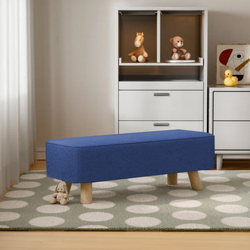 2 Seater Wooden Stool -Blue
