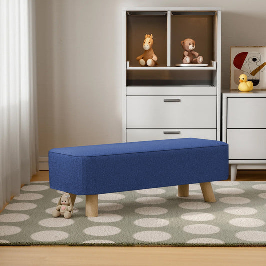 2 Seater Wooden Stool -Blue