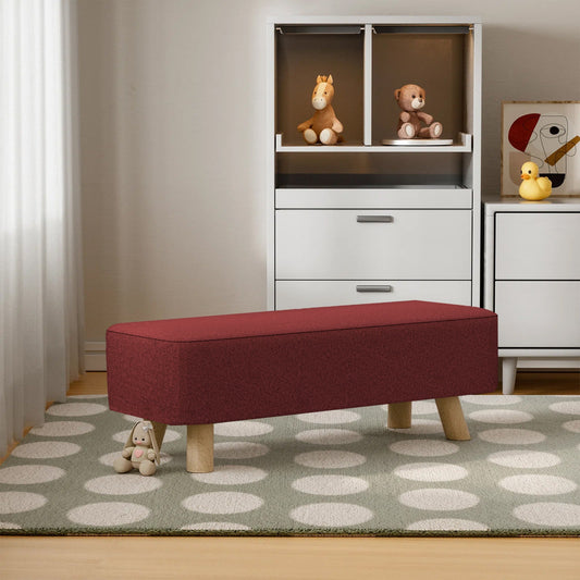 2 Seater Wooden Stool -Maroon