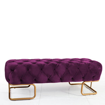 Multicolor 3 Seater Velvet Luxury Ottoman Stool