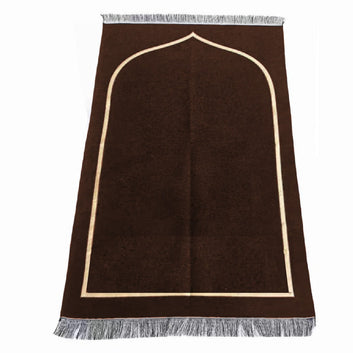 Luxury Anti-Slip Velvet Dome Design Prayer Mat