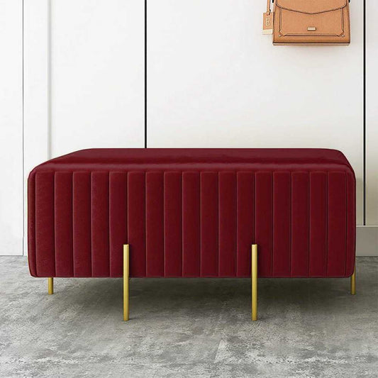 2 Seater Luxury Wooden stool With Steel Stand - DM-124