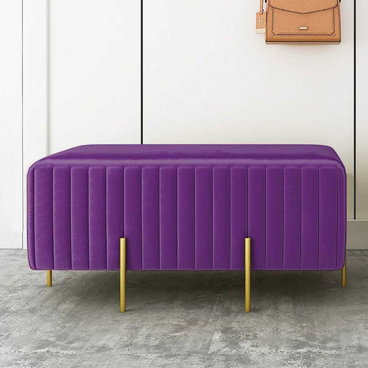 2 Seater Luxury Wooden stool With Steel Stand - DM-124