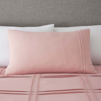 Luxury Box Pleated Duvet - Light Pink