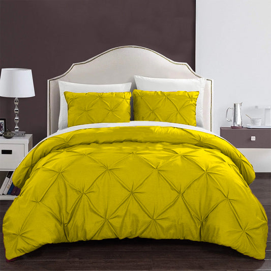 Pintuck Duvet Set - (Yellow)
